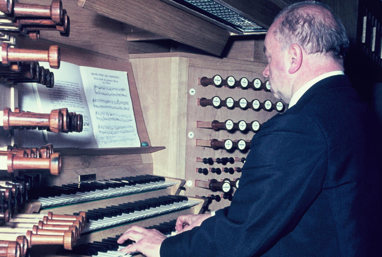 Anton Heiller an der Rudigierorgel im Mariendom Linz